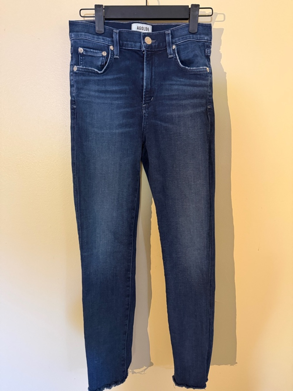 Agolde woman’s  Skinny Jeans in Dark Blue Wash
